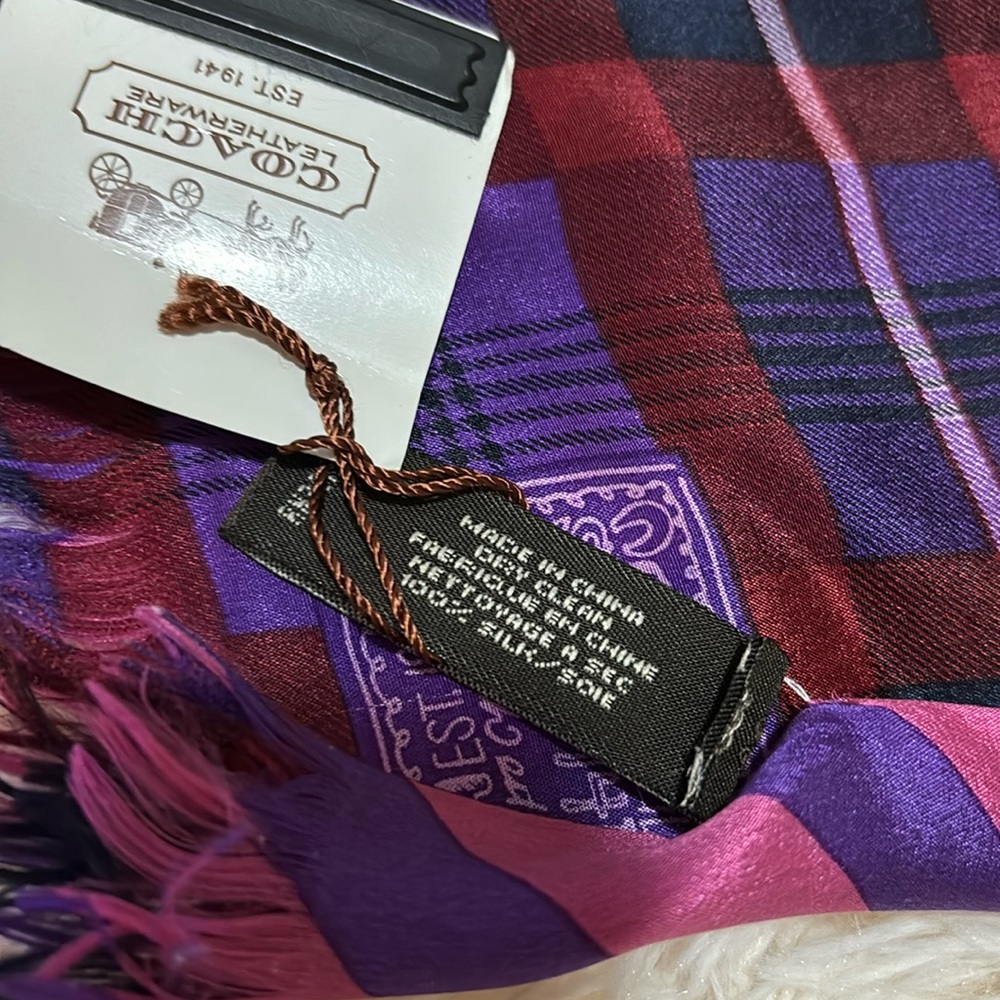 Coach Poppy Silk Scarf - Picture 4 of 5